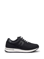 Hotter Black Standard Fit Revival Lace-Up Active Trainers - Image 1 of 4