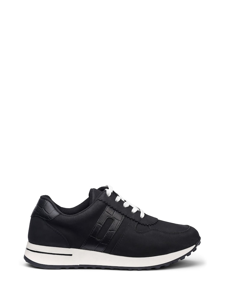 Hotter Black Standard Fit Revival Lace-Up Active Trainers - Image 1 of 4 Hotter Black Standard Fit Revival Lace-Up Active Trainers - Image 1 of 4