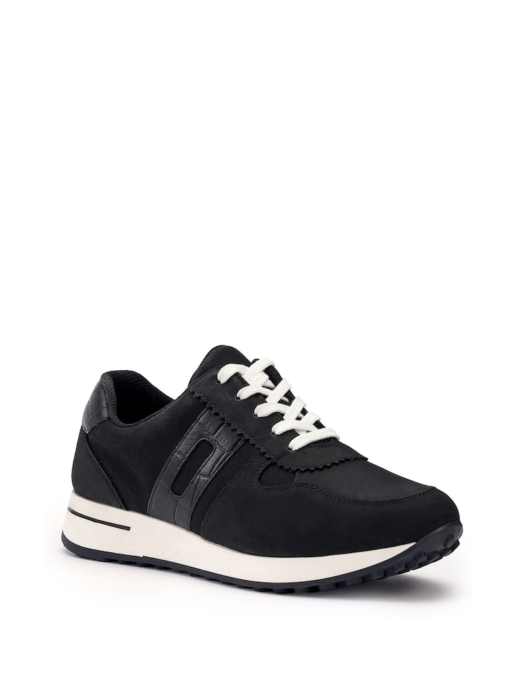 Hotter Black Standard Fit Revival Lace-Up Active Trainers - Image 2 of 4 Hotter Black Standard Fit Revival Lace-Up Active Trainers - Image 2 of 4