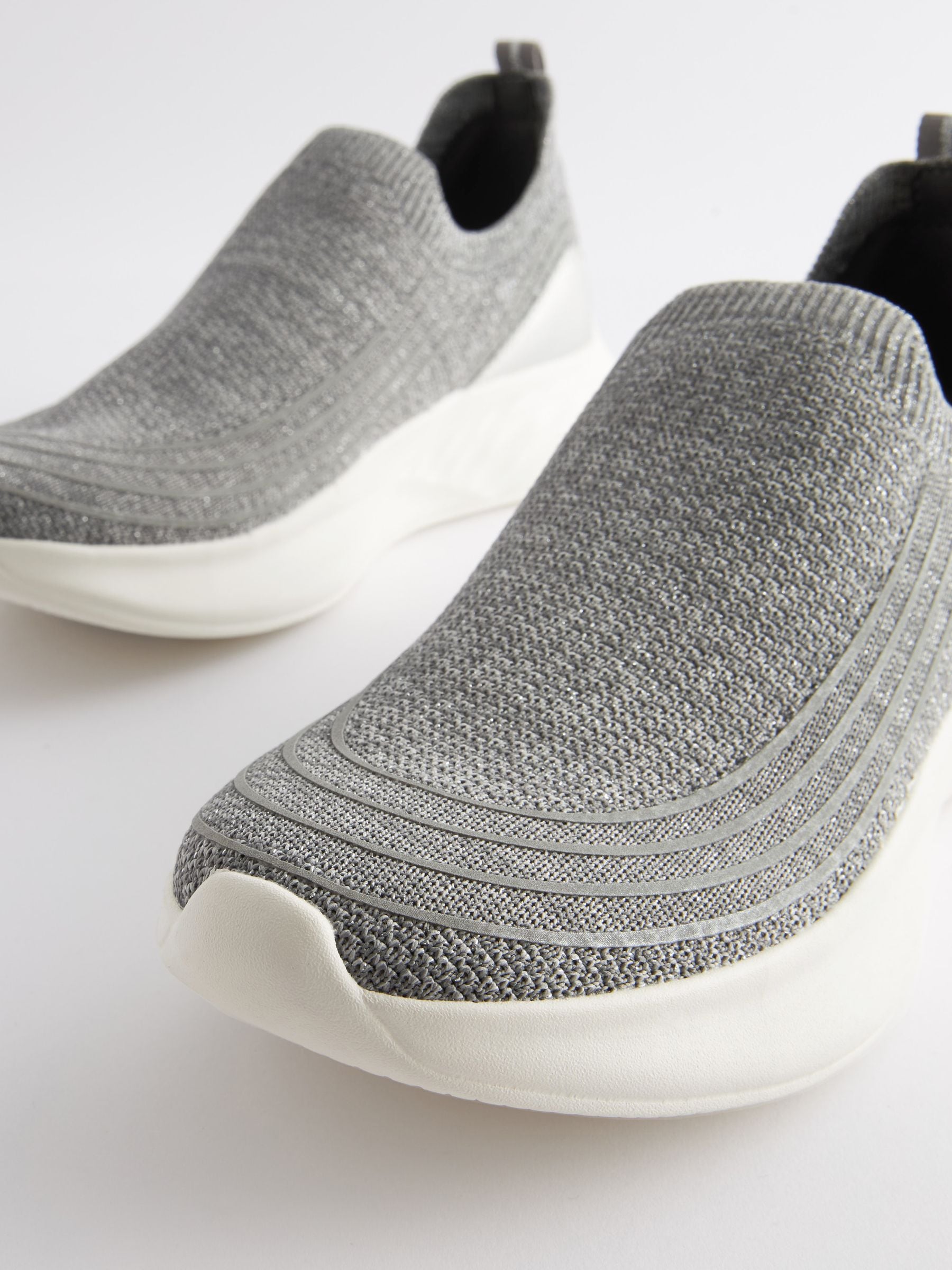 Grey slip on trainers womens store