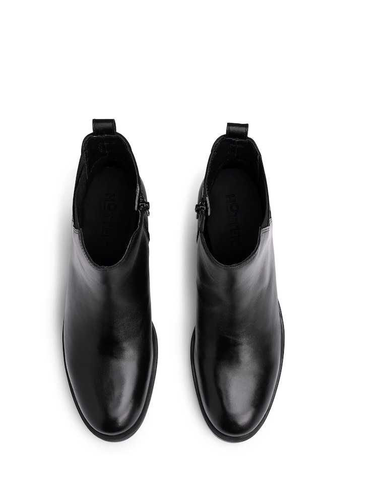 Hotter Black Wide Fit Denver Zip Ankle Boots - Image 4 of 4 Hotter Black Wide Fit Denver Zip Ankle Boots - Image 4 of 4