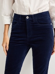 Navy Blue Velvet Skinny Jeans - Image 4 of 6