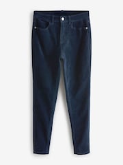 Navy Blue Velvet Skinny Jeans - Image 5 of 6