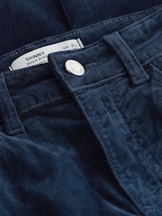 Navy Blue Velvet Skinny Jeans - Image 6 of 6