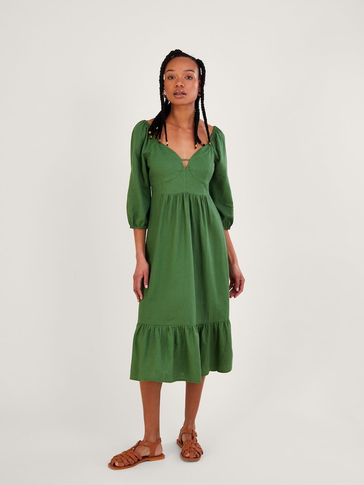 Monsoon Melanie Linen Blend Tea Dress - Image 1 of 8