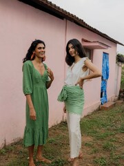 Monsoon Melanie Linen Blend Tea Dress - Image 8 of 8