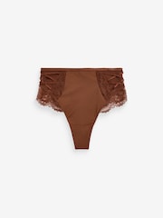 Lipsy Chocolate Brown Thong Tummy Control Shaping Knickers - Image 5 of 5