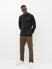 Lyle & Scott Black Long Sleeve Polo Shirt - Image 3 of 9
