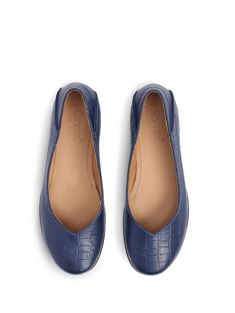 Blau - Hotter Birdie Slip-On Ballets Shoes - Bild 4 von 4 Blau - Hotter Birdie Slip-On Ballets Shoes - Bild 4 von 4