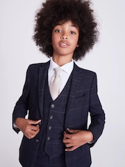 MOSS Blue Boys Check Jacket - Image 1 of 4