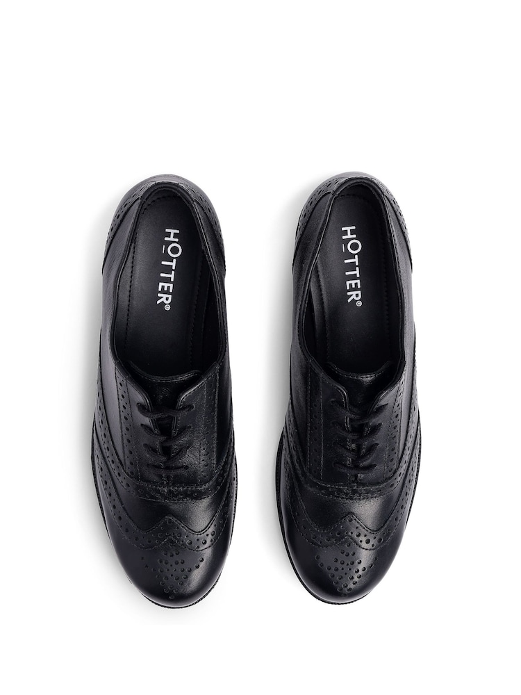 Hotter Black Wide Fit Echo Lace-Up Full Shoes - Image 4 of 4 Hotter Black Wide Fit Echo Lace-Up Full Shoes - Image 4 of 4