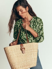 Boden Green Pia Ruffle Trim Top - Image 4 of 5