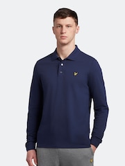 Lyle & Scott Navy Long Sleeve Polo Shirt - Image 1 of 7