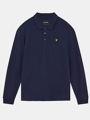 Lyle & Scott Navy Long Sleeve Polo Shirt - Image 5 of 7
