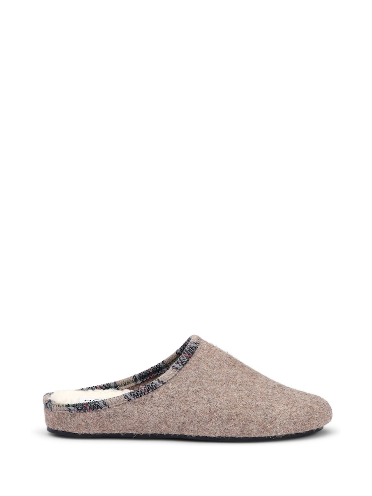 Hotter Brown Standard Fit Snooze Slip-On Slippers - Image 1 of 4 Hotter Brown Standard Fit Snooze Slip-On Slippers - Image 1 of 4