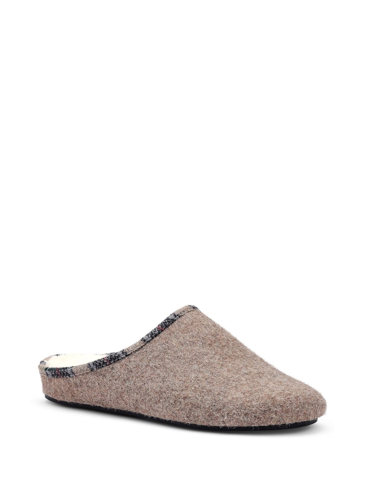 Hotter Brown Standard Fit Snooze Slip-On Slippers - Image 2 of 4 Hotter Brown Standard Fit Snooze Slip-On Slippers - Image 2 of 4