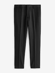 Black/Gold Skinny Fit Textured Tuxedo Suit Trousers - Image 6 of 11