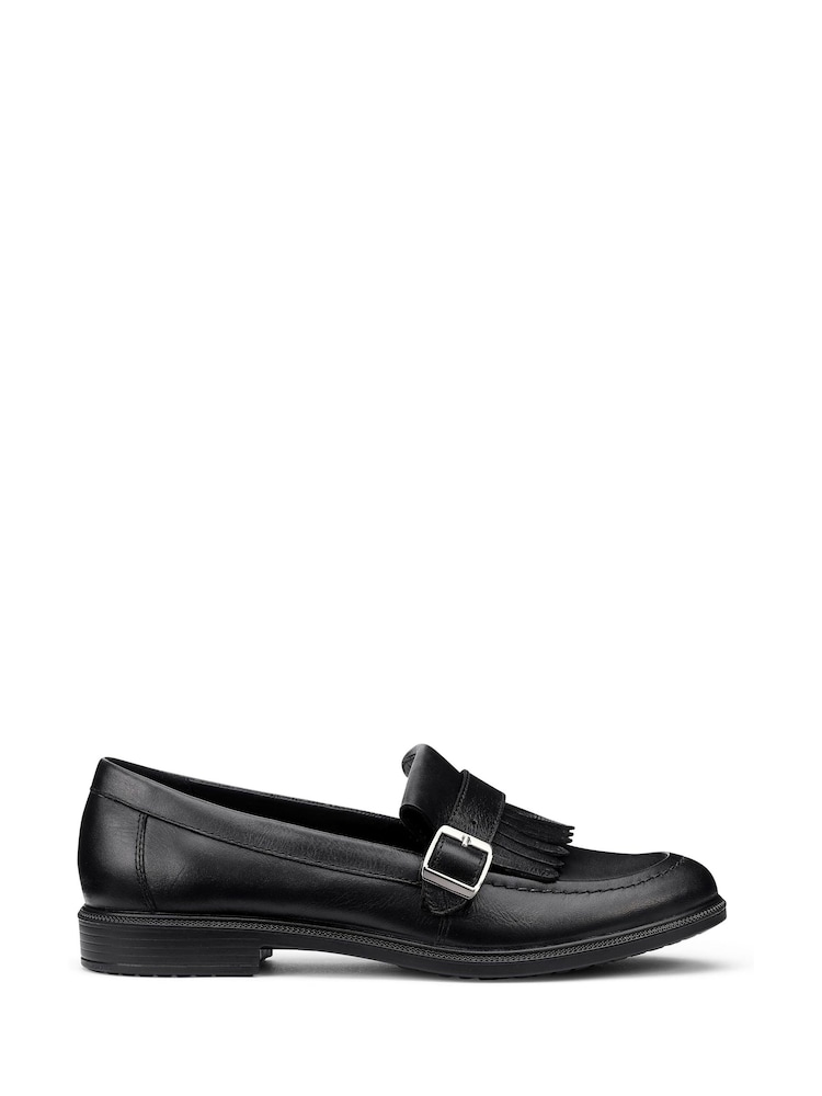 Hotter Black Wide Fit Fowey Slip-On Loafers - Image 1 of 4 Hotter Black Wide Fit Fowey Slip-On Loafers - Image 1 of 4