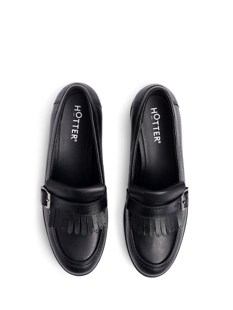 Hotter Black Wide Fit Fowey Slip-On Loafers - Image 4 of 4 Hotter Black Wide Fit Fowey Slip-On Loafers - Image 4 of 4