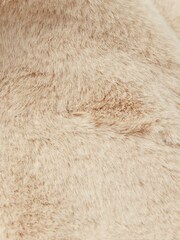 Joules Nelle Oatmeal Faux Fur Snood Scarf - Image 4 of 4