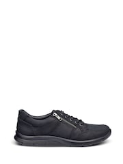 Hotter Black Wide Fit Finn Lace-Up/Zip Shoes - Image 1 of 4