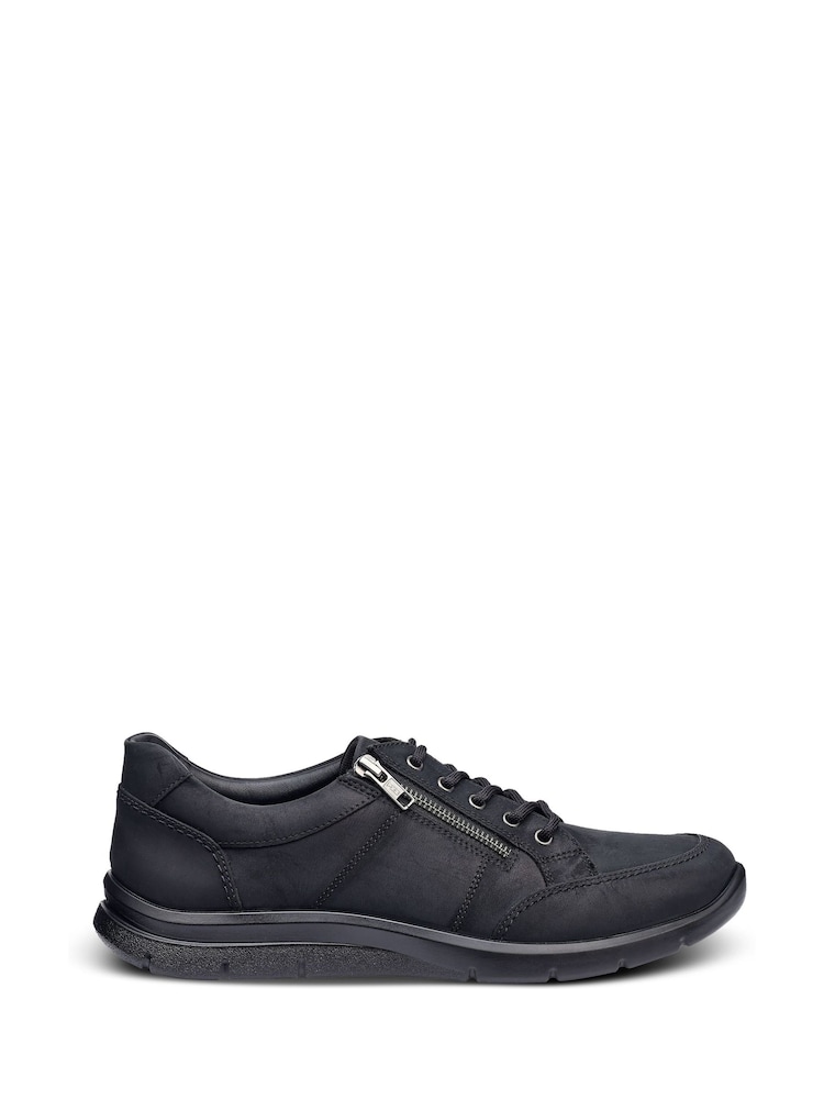 Hotter Black Wide Fit Finn Lace-Up/Zip Shoes - Image 1 of 4 Hotter Black Wide Fit Finn Lace-Up/Zip Shoes - Image 1 of 4