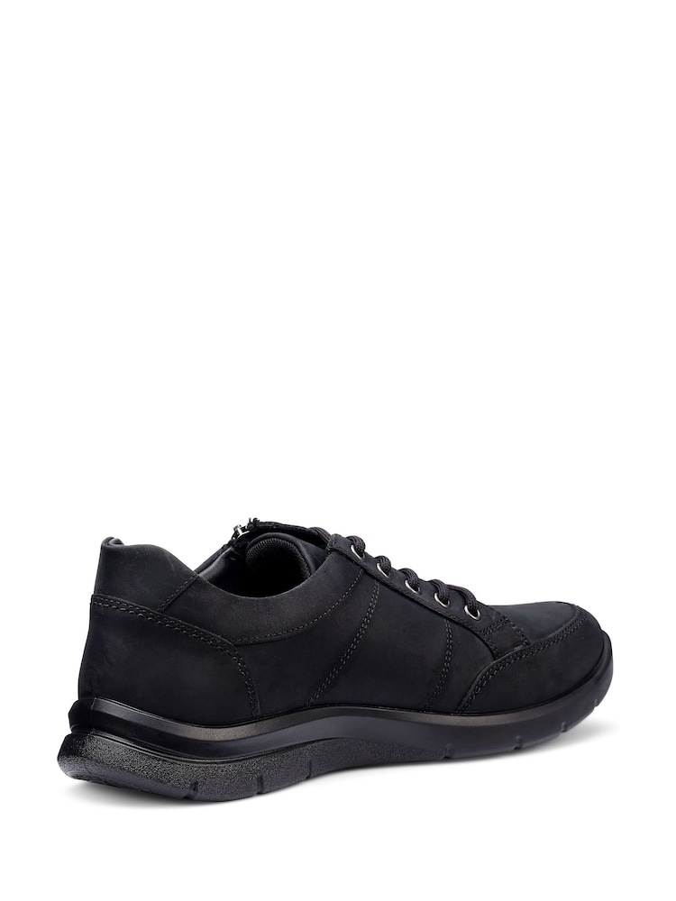 Hotter Black Wide Fit Finn Lace-Up/Zip Shoes - Image 4 of 4 Hotter Black Wide Fit Finn Lace-Up/Zip Shoes - Image 4 of 4