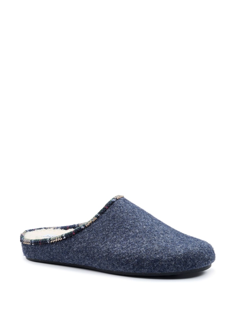 Hotter Blue Standard Fit Snooze Slip-On Slippers - Image 2 of 4 Hotter Blue Standard Fit Snooze Slip-On Slippers - Image 2 of 4