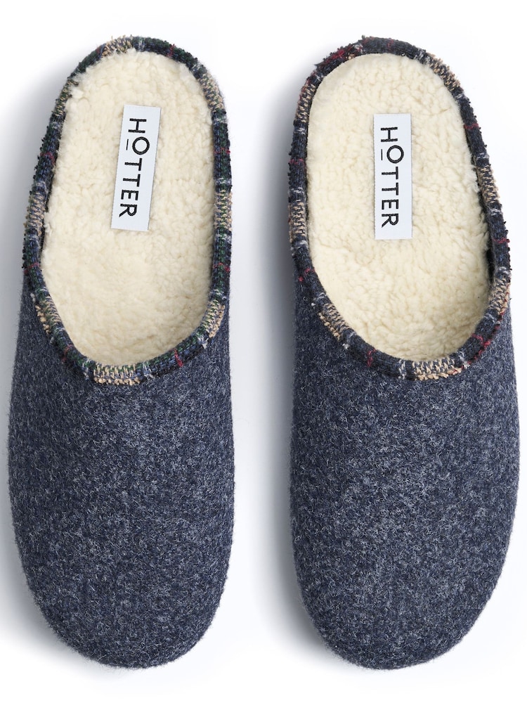 Hotter Blue Standard Fit Snooze Slip-On Slippers - Image 4 of 4 Hotter Blue Standard Fit Snooze Slip-On Slippers - Image 4 of 4