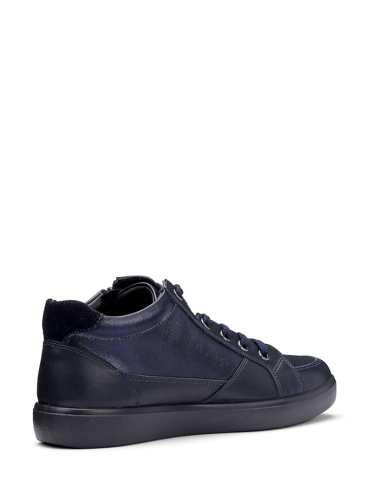 Hotter Blue Wide Fit Rapid Lace-Up/Zip Cupsole Trainers - Image 4 of 4 Hotter Blue Wide Fit Rapid Lace-Up/Zip Cupsole Trainers - Image 4 of 4