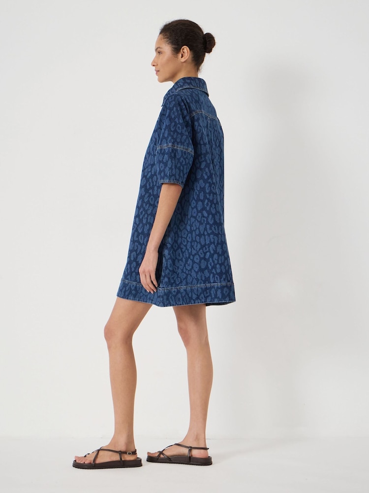 Hush Blue Haisley Barrel Sleeve Striped Short Dress - Image 2 of 5