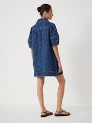 Hush Blue Haisley Barrel Sleeve Striped Short Dress - Image 3 of 5