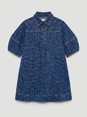 Hush Blue Haisley Barrel Sleeve Striped Short Dress - Image 5 of 5