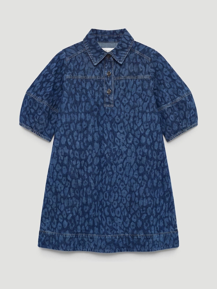 Hush Blue Haisley Barrel Sleeve Striped Short Dress - Image 5 of 5