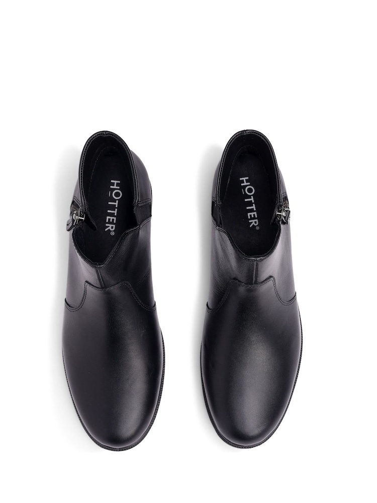 Hotter Black Standard Fit Ludlow Zip Ankle Boots - Image 4 of 4 Hotter Black Standard Fit Ludlow Zip Ankle Boots - Image 4 of 4