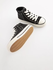 Black Hitop Lace Up Trainers - Image 1 of 6