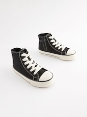 Black Hitop Lace Up Trainers - Image 3 of 6