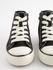 Black Hitop Lace Up Trainers - Image 4 of 6