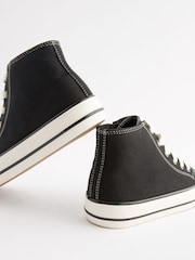 Black Hitop Lace Up Trainers - Image 5 of 6