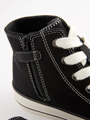 Black Hitop Lace Up Trainers - Image 6 of 6
