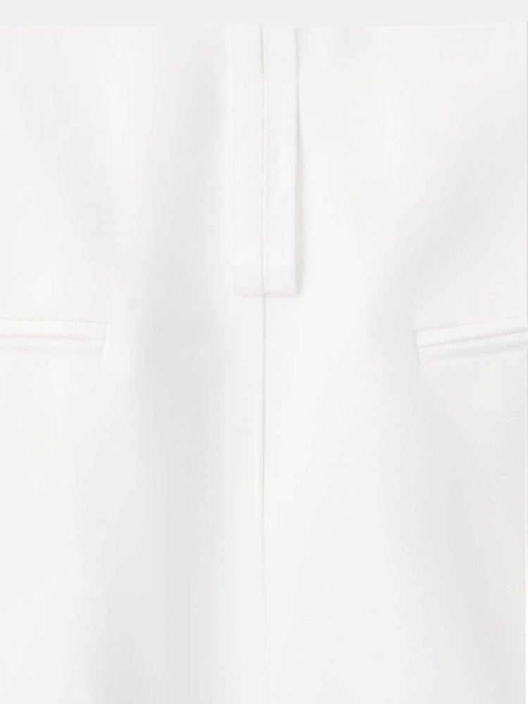 Mango White Pleated Tailored Trousers with Linen - Image 2 of 3 Mango White Pleated Tailored Trousers with Linen - Image 2 of 3
