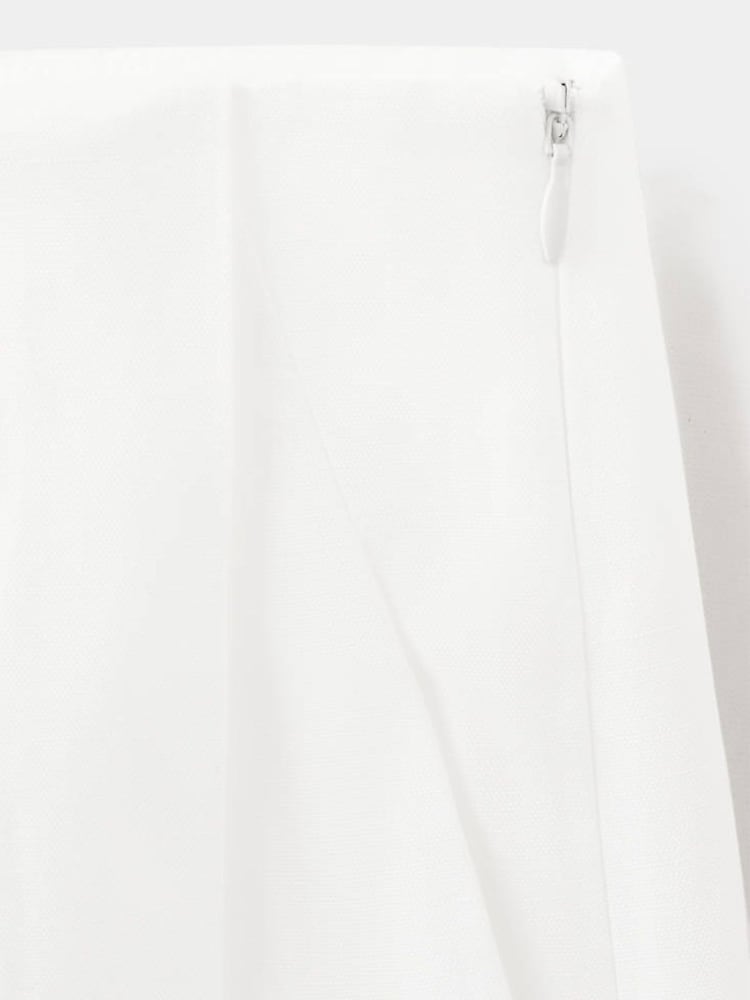 Mango White Pleated Tailored Trousers with Linen - Image 3 of 3 Mango White Pleated Tailored Trousers with Linen - Image 3 of 3
