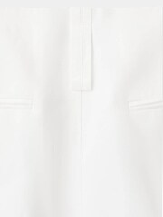 Mango White Pleated Tailored Trousers with Linen - Image 6 of 7