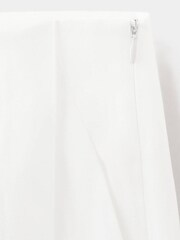 Mango White Pleated Tailored Trousers with Linen - Image 7 of 7
