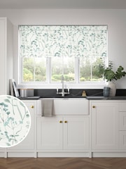 Duck Egg Blue Isla Floral Made to Measure Roller Blind - Image 1 of 6