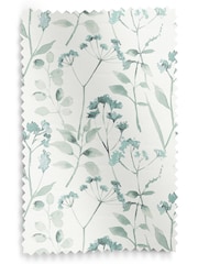 Duck Egg Blue Isla Floral Made to Measure Roller Blind - Image 3 of 6