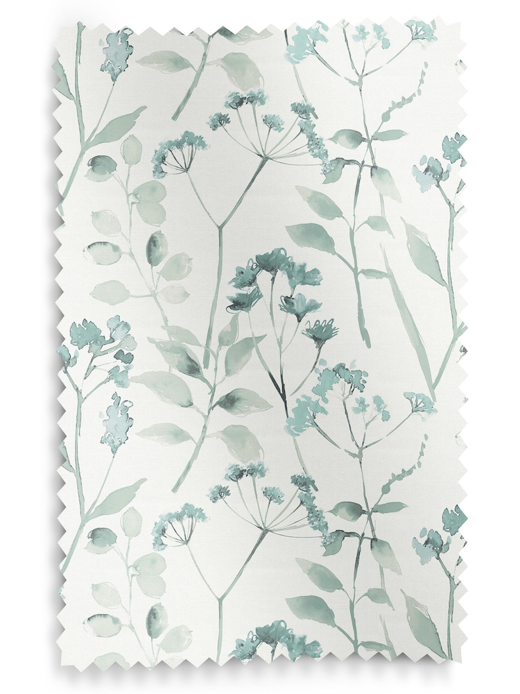 Duck Egg Blue Isla Floral Made to Measure Roller Blind - Image 5 of 5