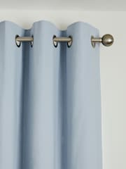 Blue Sky Blackout/Thermal Cotton Eyelet Curtains - Image 7 of 9
