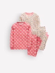 Boden Pink Snug Pyjamas 2 Pack - Image 1 of 3
