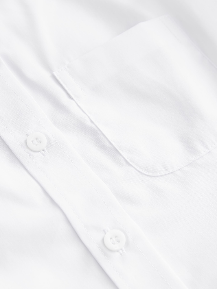 White 5 Pack Puff Sleeve School Shirts (3-16yrs) - Image 8 of 8
